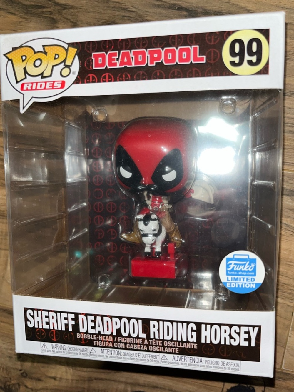Funko Pop Rides Sheriff Deadpool Riding Horsey